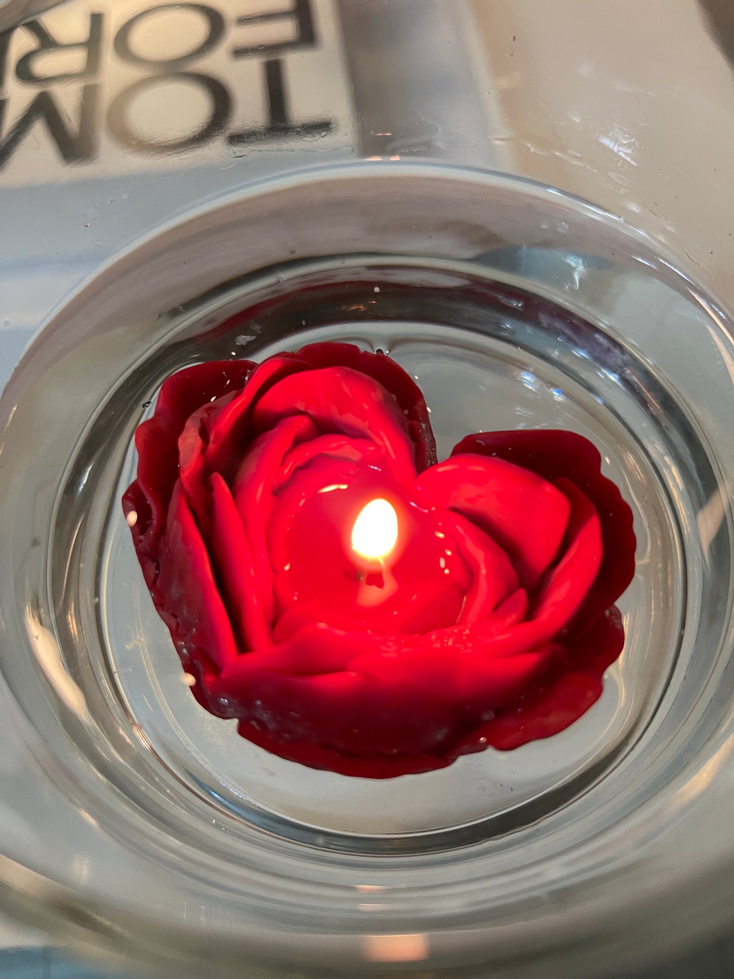 Rose Petal Heart Candle