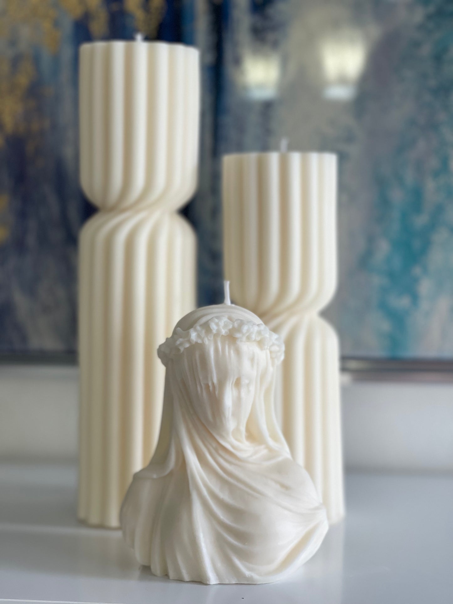 Sephora Spiral Tall Pillar Candle set