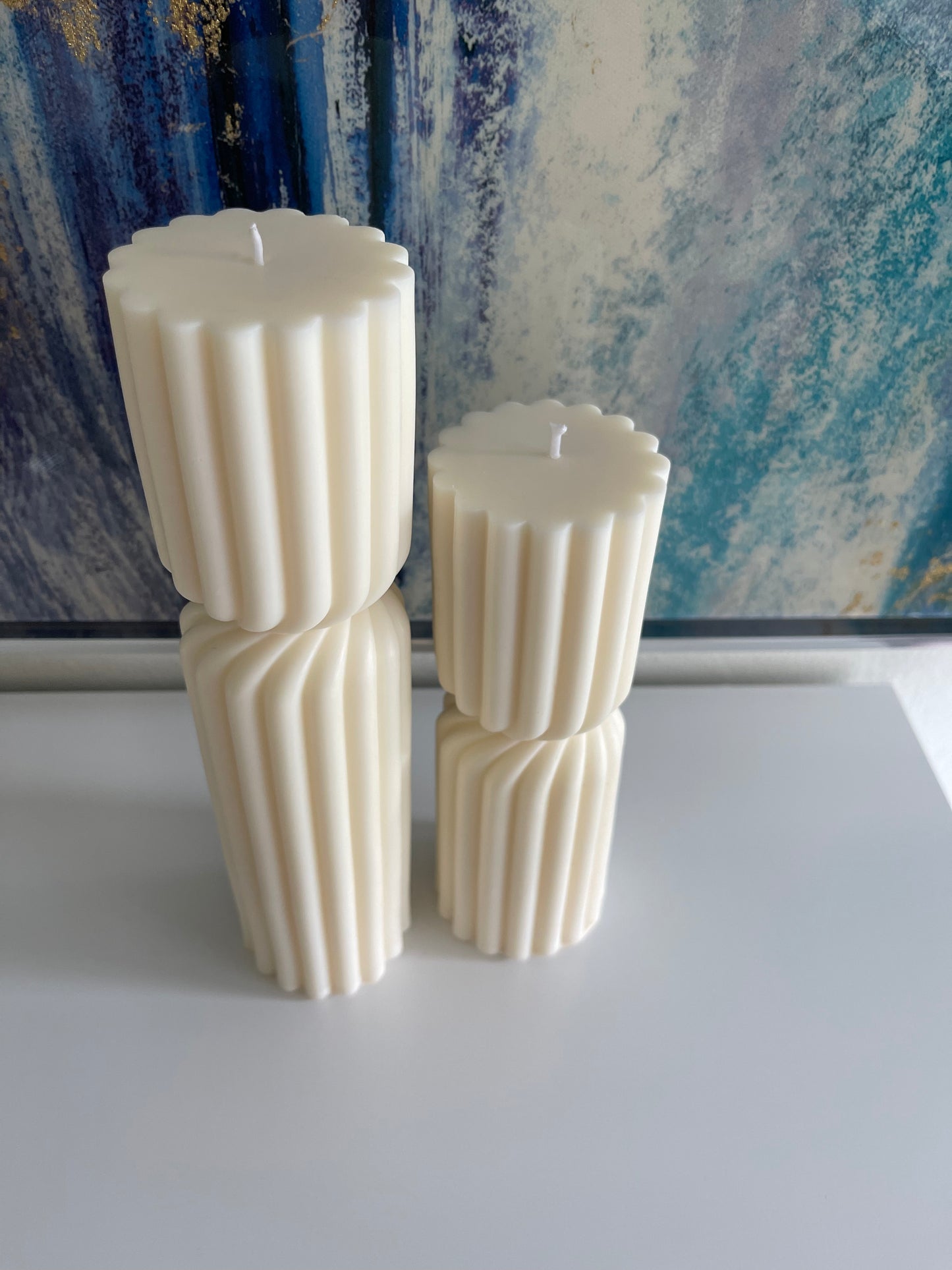 Sephora Spiral Tall Pillar Candle set
